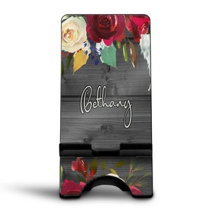 Cell Phone Stand Custom Phone Stand floral phone stand Gift for teacher Graduation Gift Mothers day gift Personalized gift