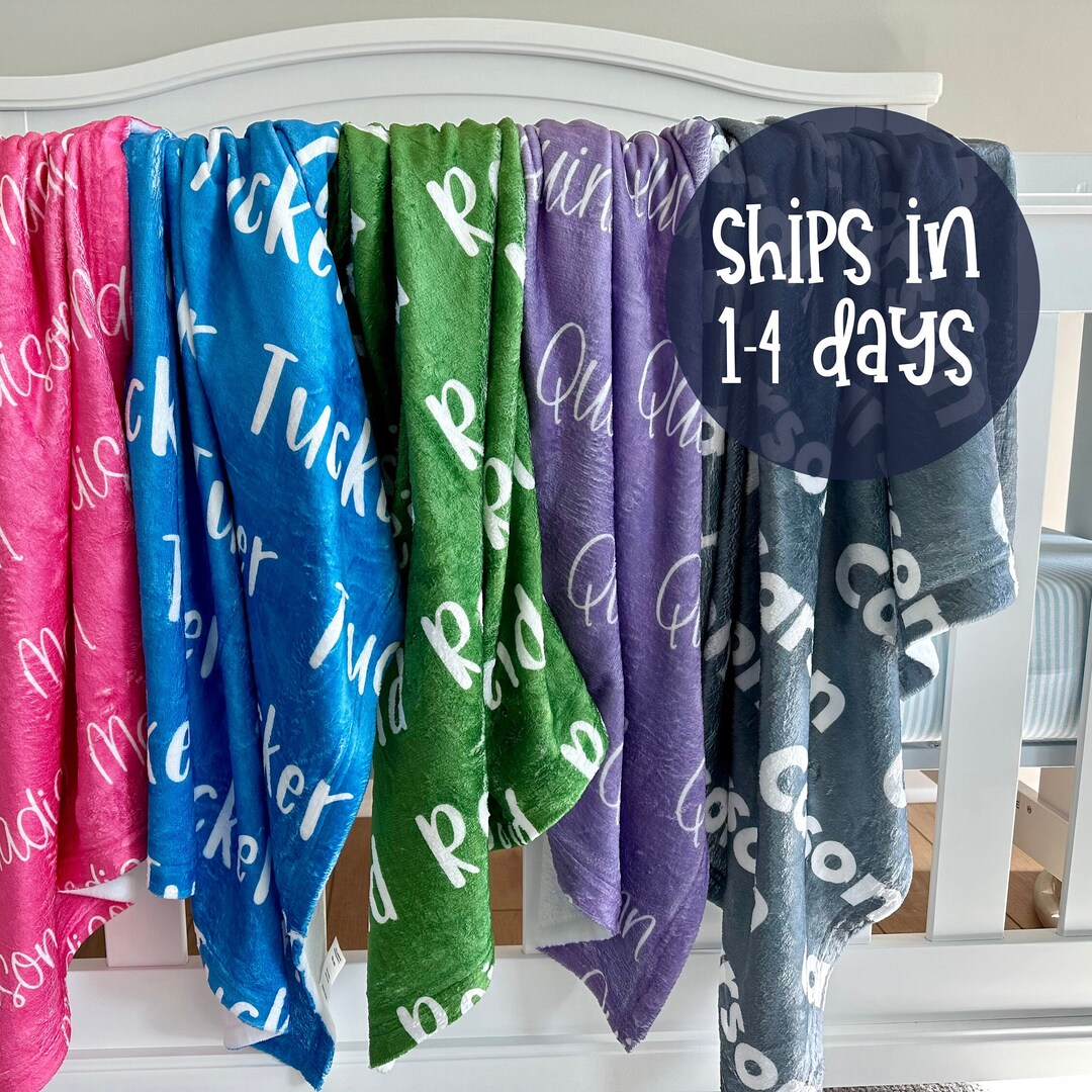 30 X 40 Name Blanket Newborn Gift, Custom Name Blanket, Keepsake