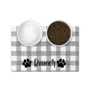 Personalized Dog Food Mat Custom Pet Gift Dog Food Mat For New Puppy Gift Custom Dog Gift Cat Gift Personalized Cat Mat Dog Bowl Mats Custom