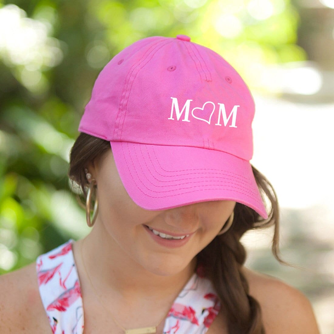 Mom Hot Pink Cap, Adult Cap, Hot Pink, Cute Hat, Baseball Cap