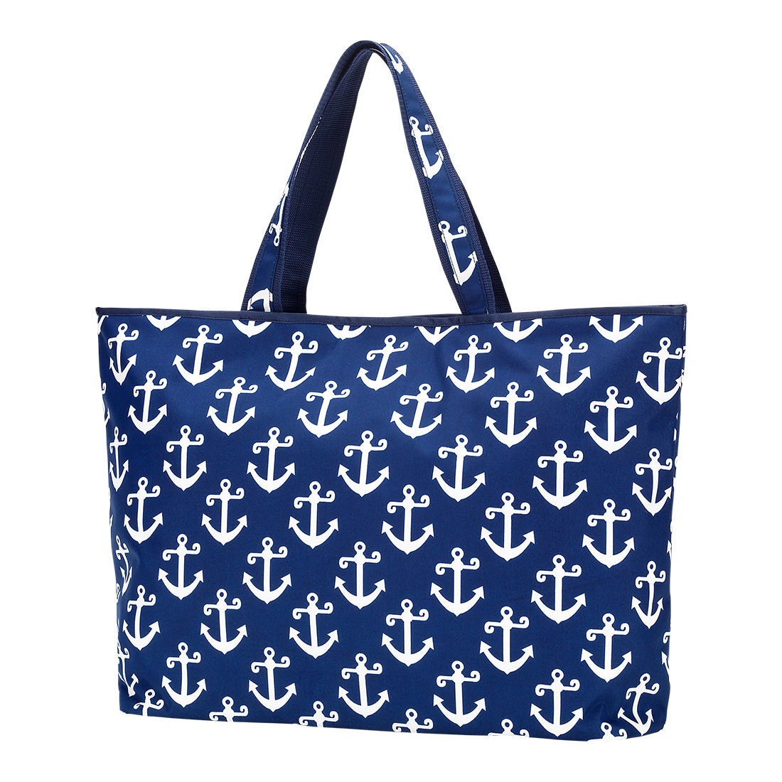 Personalized Navy Anchor Ally Tote Monogrammed Beach Bag | Etsy