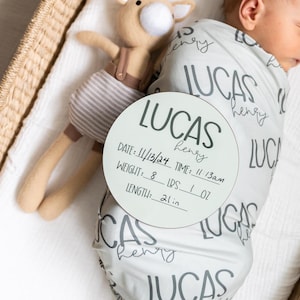 Cartello con nome del bambino per annuncio ospedaliero Cartello con nome del bambino con statistiche di nascita Cartello con nome del bambino personalizzato per annuncio di nascita per ospedale
