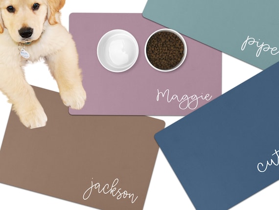 Custom Pet Gift Dog Food Mat Personalized Dog Mat  Food Mat For New Puppy Gift Custom Dog Gift Cat Gift Personalized Cat Mat Dog Bowl Mats