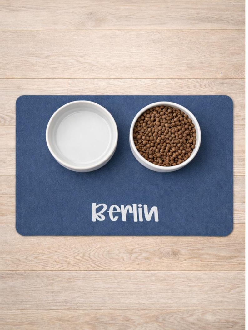 Custom Pet Gift Dog Food Mat Personalized Dog Mat Food Mat For New Puppy Gift Custom Dog Gift Cat Gift Personalized Cat Mat Dog Bowl Mats image 9