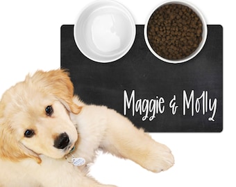 Personalized Dog Food Mat Custom Pet Gift Dog Food Mat For New Puppy Gift Custom Dog Gift Cat Gift Personalized Cat Mat Dog Bowl Mats Custom