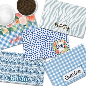 Personalized Dog Food Mat Custom Pet Gift Dog Food Mat For New Puppy Gift Custom Dog Gift Cat Gift Personalized Cat Mat Dog Bowl Mats Custom