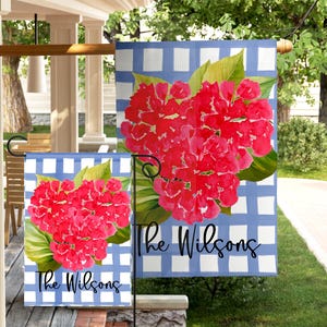 Summer Garden Flag Summertime Flag Porch Decor Entry Flag Yard Decor Housewarming Gift Personalized Gift Welcome Flag