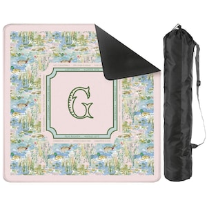 Personalized Duck Pond Mahjong Mat Custom Monogram Mahjong Table Cover Coastal Grandmillennial Mahjong Gift Southern Marsh Mahjong MM-8 image 5