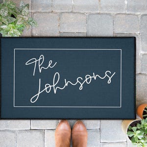 Custom Door Mat with Family Name Doormat Welcome Mat Personalized Door Rug Custom Outdoor Doormat Gift for Housewarming Custom Monogram Mat
