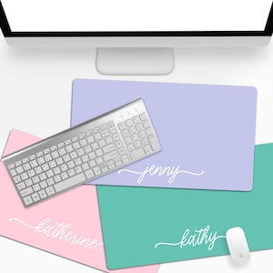 Large custom desk mat for gaming setup Personalized desk mat with vibrant colors for Work Desk Setup Home Office Decor Pastel Colors