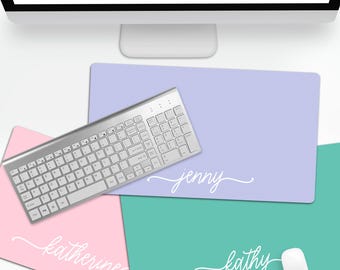Large custom desk mat for gaming setup Personalized desk mat with vibrant colors for Work Desk Setup Home Office Decor Pastel Colors