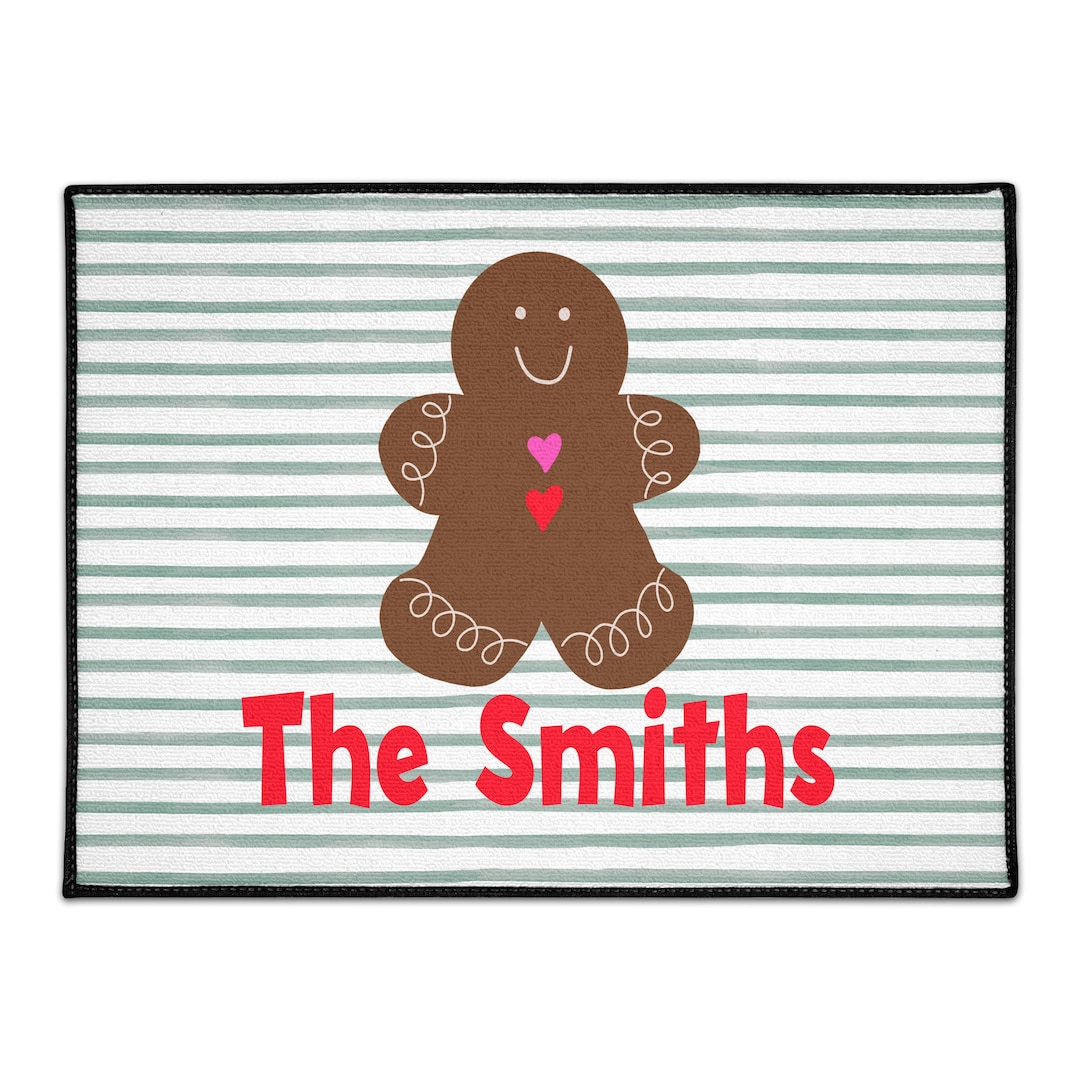 Gingerbread Man Doormat Christmas Doormat Holiday Doormat Etsy