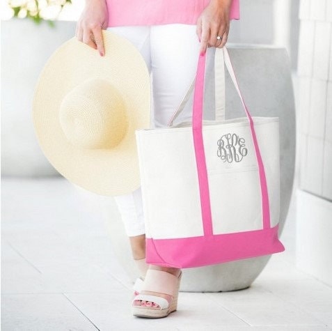 Pink monogram bag hotsell