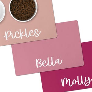 Custom Pet Gift Dog Food Mat Personalized Dog Mat  Food Mat For New Puppy Gift Custom Dog Gift Cat Gift Personalized Cat Mat Dog Bowl Mats