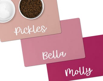 Custom Pet Gift Dog Food Mat Personalized Dog Mat  Food Mat For New Puppy Gift Custom Dog Gift Cat Gift Personalized Cat Mat Dog Bowl Mats