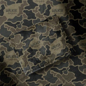 Custom Camo Blanket Sherpa Throw Velveteen Plush Baby Lovey Woodland Nursery Bedding Accessory Wilderness Theme Hunter Gift Idea imagen 1