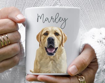 Personalized Christmas Dog Mug Custom Pet Portrait Gift for Dog Mom Dog Dad Pet Lover Christmas Gift Pet Mom Pet Dad Coffee Cup
