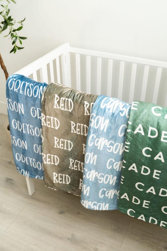 Personalized Custom Blanket Baby Name Blanket Personalized Baby