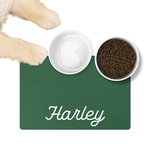 Personalisierte Hundematte Benutzerdefinierte Haustier-Platzset Niedliche Katzenmatte Hunderasse Tischset Haustierfutternapf-matte Hundenapfmatte Katzenfütterungsmatte Neues Welpengeschenk