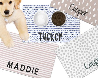 Personalized Dog Bowl Mat Boho Custom Dog Lover Gift Pet Mat For Food New Puppy Gift Custom Dog Bowl Gift Cat Gift Personalized Cat Mat Dog