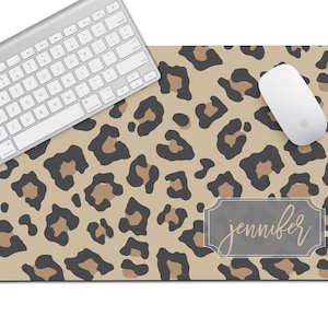 Name Desk Pad, Personalized Desk Cushion Pad Monogram Name Desk Blotter Mat Large Mouse Pad Modern Minimalistic Desk Office Decor