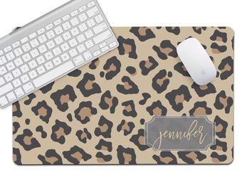 Name Desk Pad Personalized Desk Cushion Pad Monogram Name Desk Blotter Mat Large Mouse Pad Modern Minimalistic Desk Office Decor