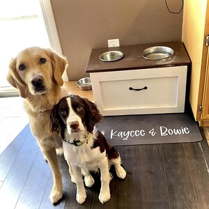 Personalized Dog Bowl Mat Boho Custom Dog Lover Gift Pet Mat For Food New Puppy Gift Custom Dog Bowl Gift Cat Gift Personalized Cat Mat Dog image 6