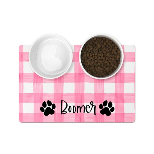 Personalized Dog Bowl Mat Custom Pet Placemat for Your Etsy