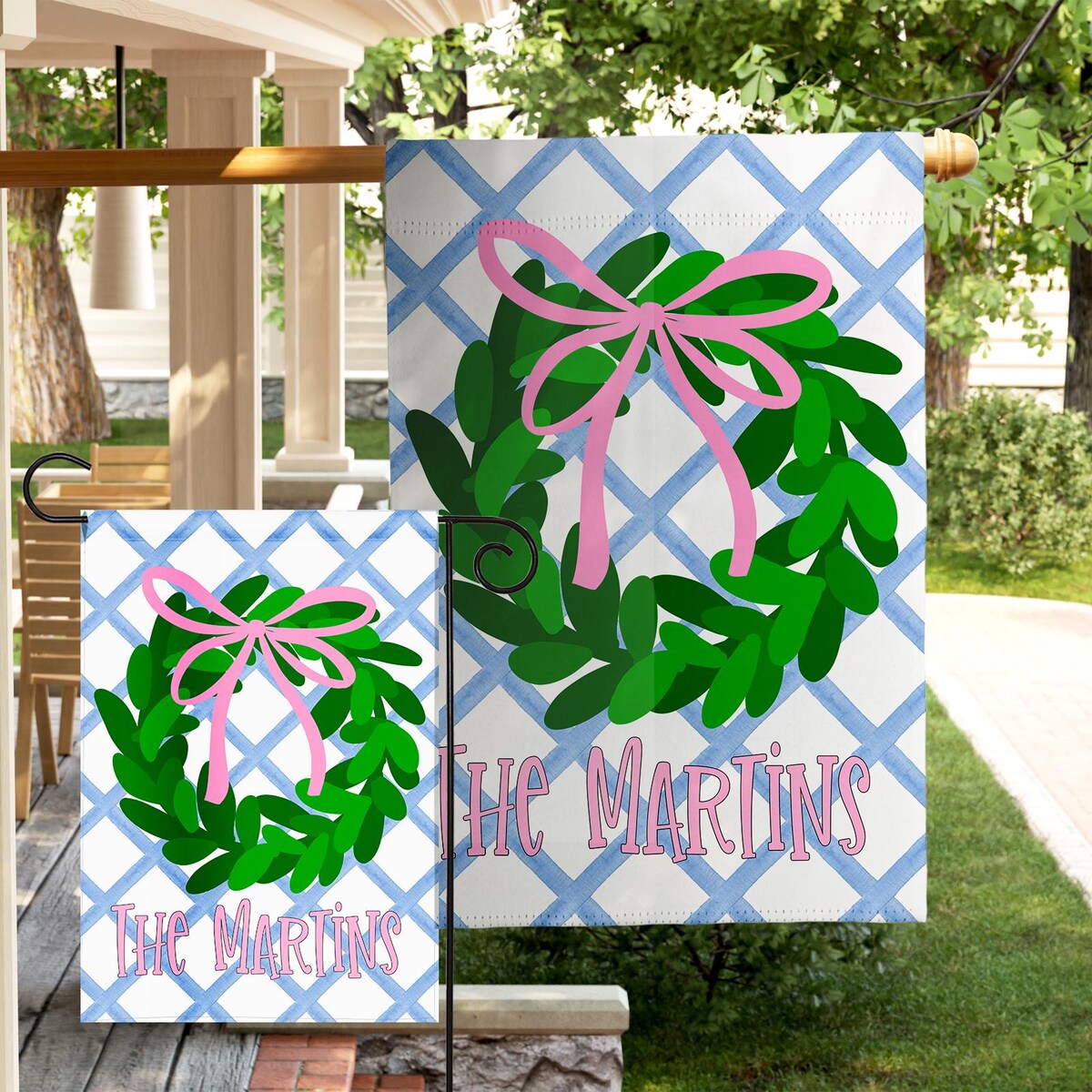 Wreath Garden Flag