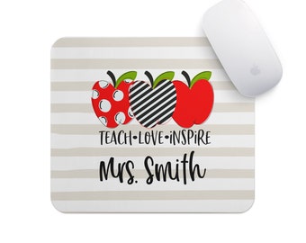 Teacher Mouse pad, Personalized Teacher Gift, Custom mousepad office desk accessories End of The Year Teacher Gifts