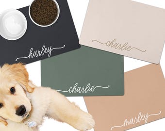 Custom Pet Gift Dog Food Mat Personalized Dog Mat  Food Mat For New Puppy Gift Custom Dog Gift Cat Gift Personalized Cat Mat Dog Bowl Mats