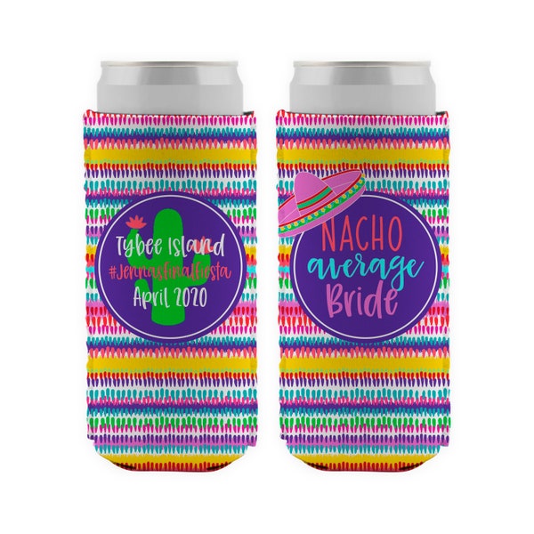 Personalized Fiests Cozies Can Coolers for Bachelorette, Bachelorette Party Favors, Girls Vacation Favors