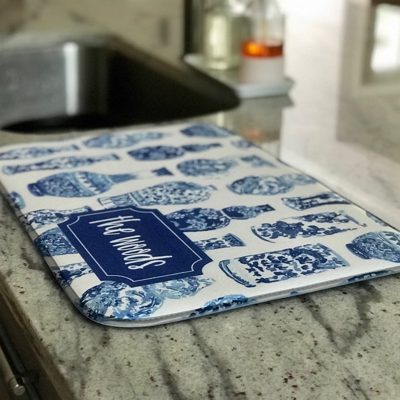 Personalized Fall Dish Drying Mat Pad Microfiber Custom Etsy