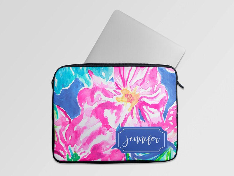 Personalized Laptop Sleeve Preppy Case Laptop Case Etsy