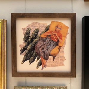 Kräuter Connoisseur, Marihuana Handgeschnittene Collage Druck