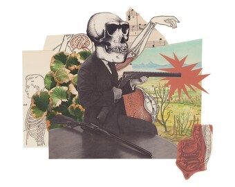 Surrealist Anatomy 12" x 12" Collage Print