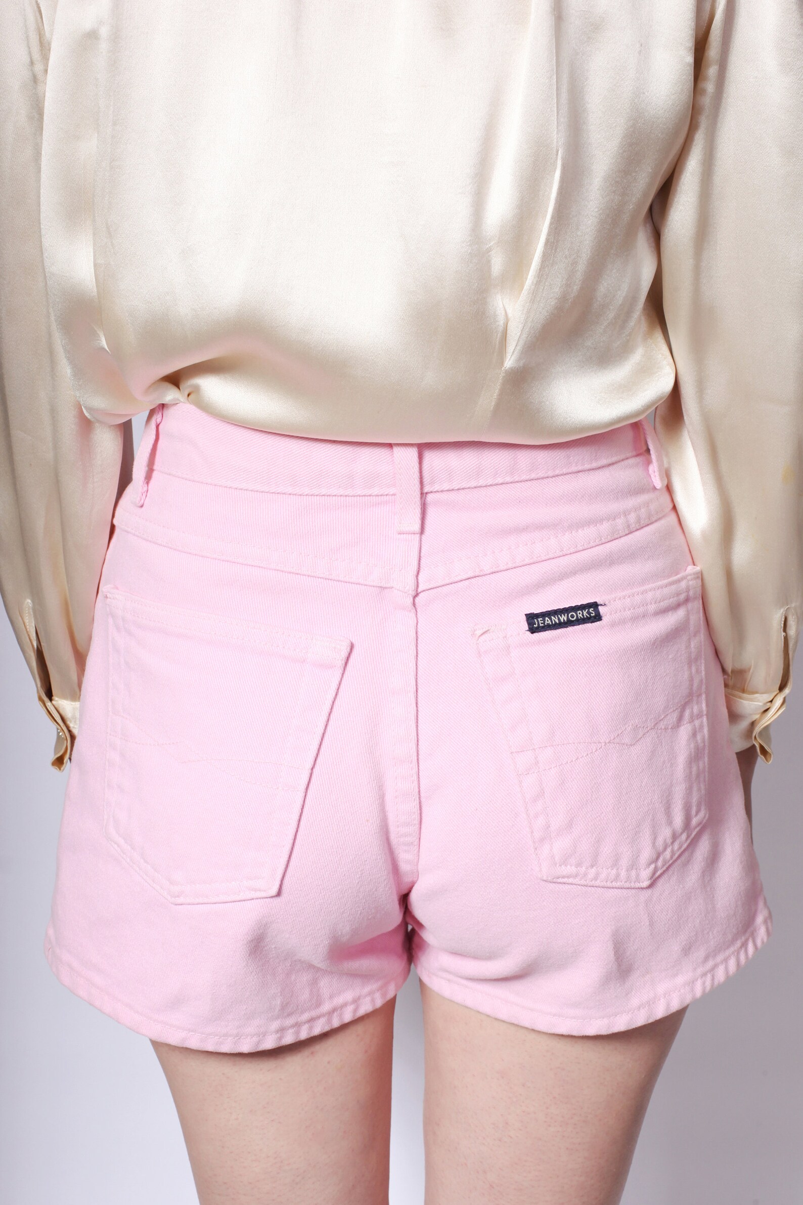 Pink Denim High Waisted Shorts Etsy