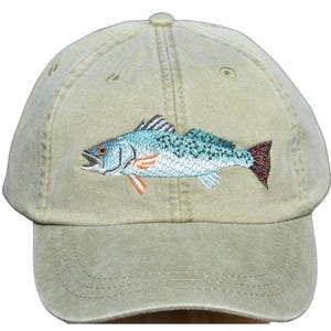 Speckled Trout Embroidered Baseball Hat, Fishing Hat