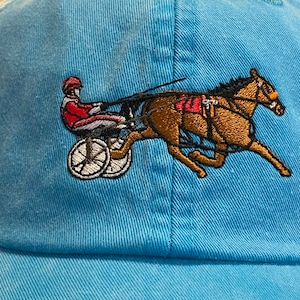 Sulky Horse Racing Embroidered Cap, Trotter, Pacer, Standardbred Hat, Harness Racing Cap, Dad Mom Cap, Horse Track Hat, Baseball Hat