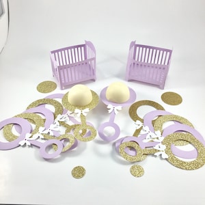 EOS baby shower lip balm holders set of 12,EOS party favor,Lip balm party favor,Baby shower supply,EOS lip balm holder,6 lilac 6 gold