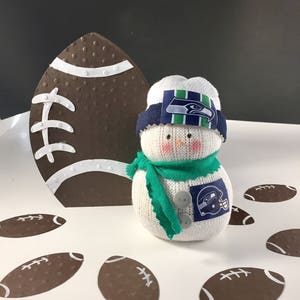 Seattle Seahawks,Snowman,Seattle Seahawks decor,Gift for Seahawks fan,Seahawks collectible,Seahawks accessory,Seahawks clothing,sock snowman