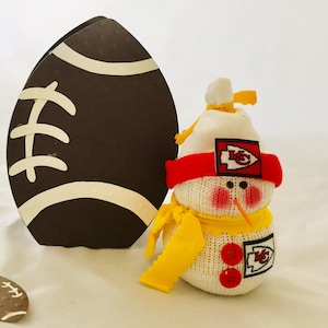 Kansas City,Snowman,Gift for Chiefs fan,Chiefs,Kansas City Chiefs decor,Chiefs accessory,Chiefs clothing,Chiefs collectible,sock snowman
