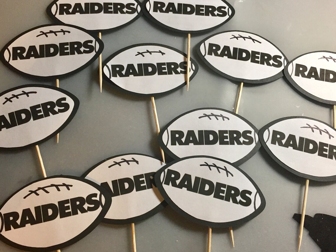 Las Vegas Raiderslas Vegas Raiders Cupcake Topperset of Etsy