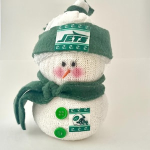 New York Jets,New York Jets accessory,New York Jets collectible,New York Jets decor,New York Jets fan gift,Gift for Jets fan,sock snowman