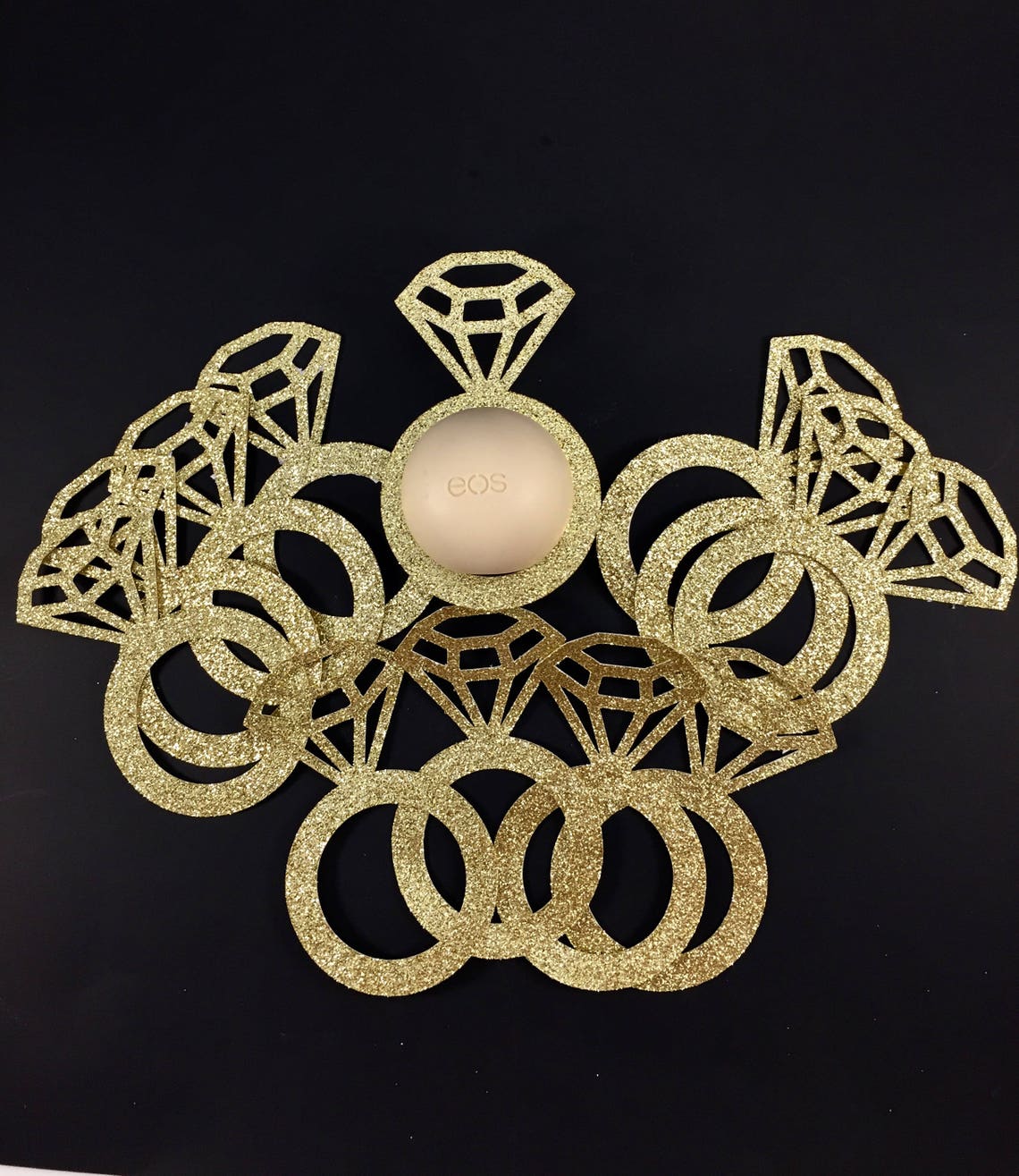 EOS Bridal Shower Lip Balm Holders Set of 12 Gold Glittereos | Etsy