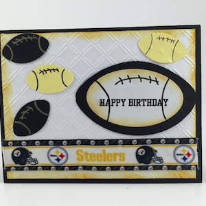 Pittsburgh Steelers card,Pittsburgh Steelers accessory,Pittsburgh Steelers birthday card,Pittsburgh Steeler gift,Pittsburgh Steelers party image 1