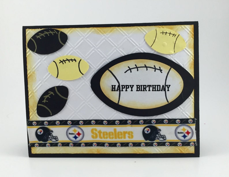 Pittsburgh Steelers card,Pittsburgh Steelers accessory,Pittsburgh Steelers birthday card,Pittsburgh Steeler gift,Pittsburgh Steelers party image 1