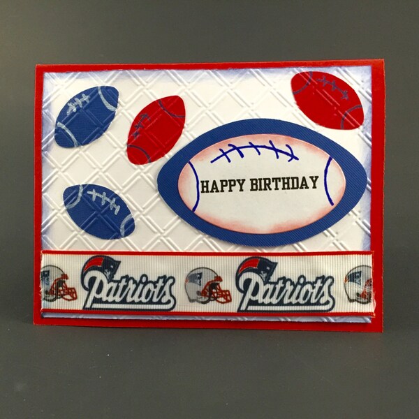 New England Patriots Birthday Card - Etsy