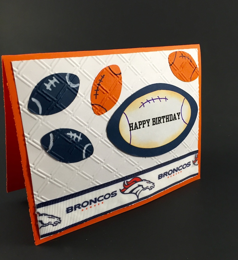 Denver BroncosDenver Broncos cardDenver Broncos Birthday Etsy