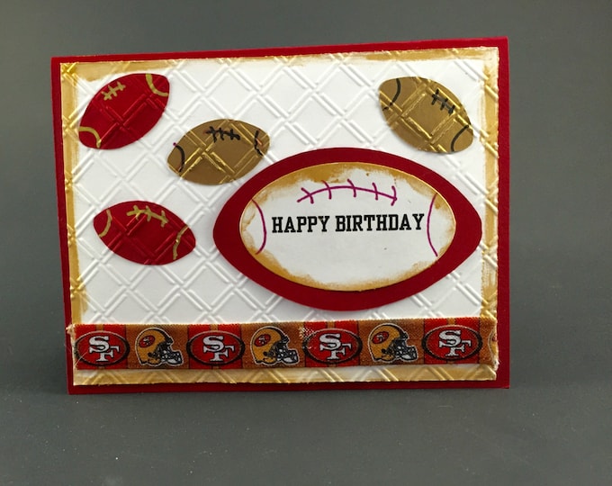 San Francisco 49ers Card,san Francisco 49ers Birthday Card,card for San ...